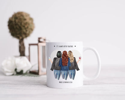 Beste Freundin Tasse personalisiert - Geschenk Schwester, Mama, Kollegin Geburtstag