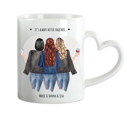 Beste Freundin Tasse personalisiert - Geschenk Schwester, Mama, Kollegin Geburtstag
