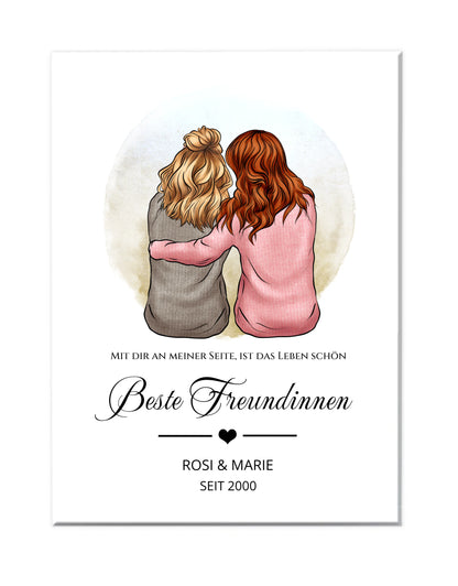2 Beste Freundin Poster Geburtstag Geschenk | Geburtstagsgeschenk Bild