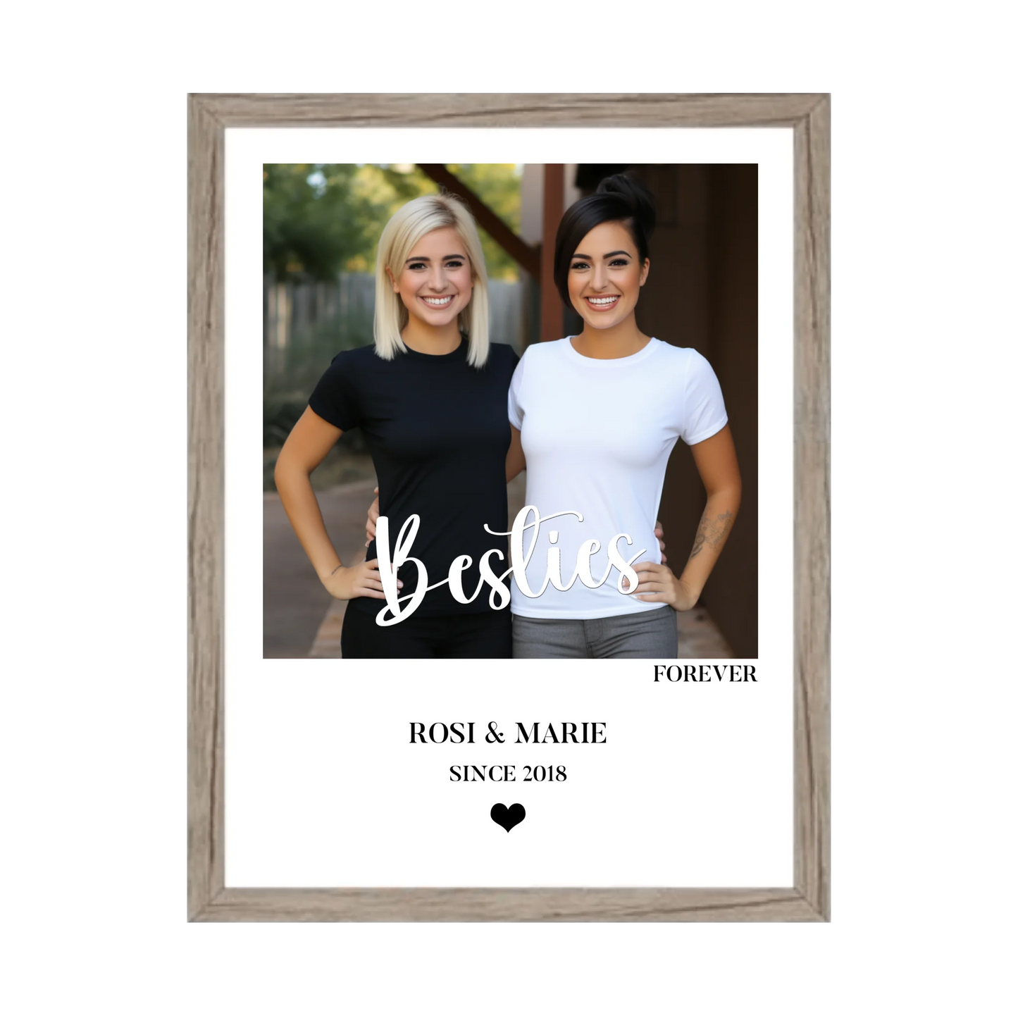 "Besties" FOREVER Fotoposter Geschenk beste Freundin - Erinnerungen die verbinden