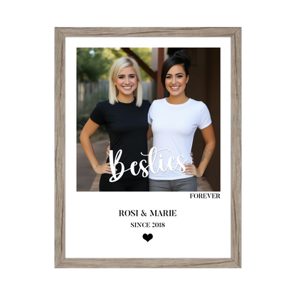 "Besties" FOREVER Fotoposter Geschenk beste Freundin - Erinnerungen die verbinden