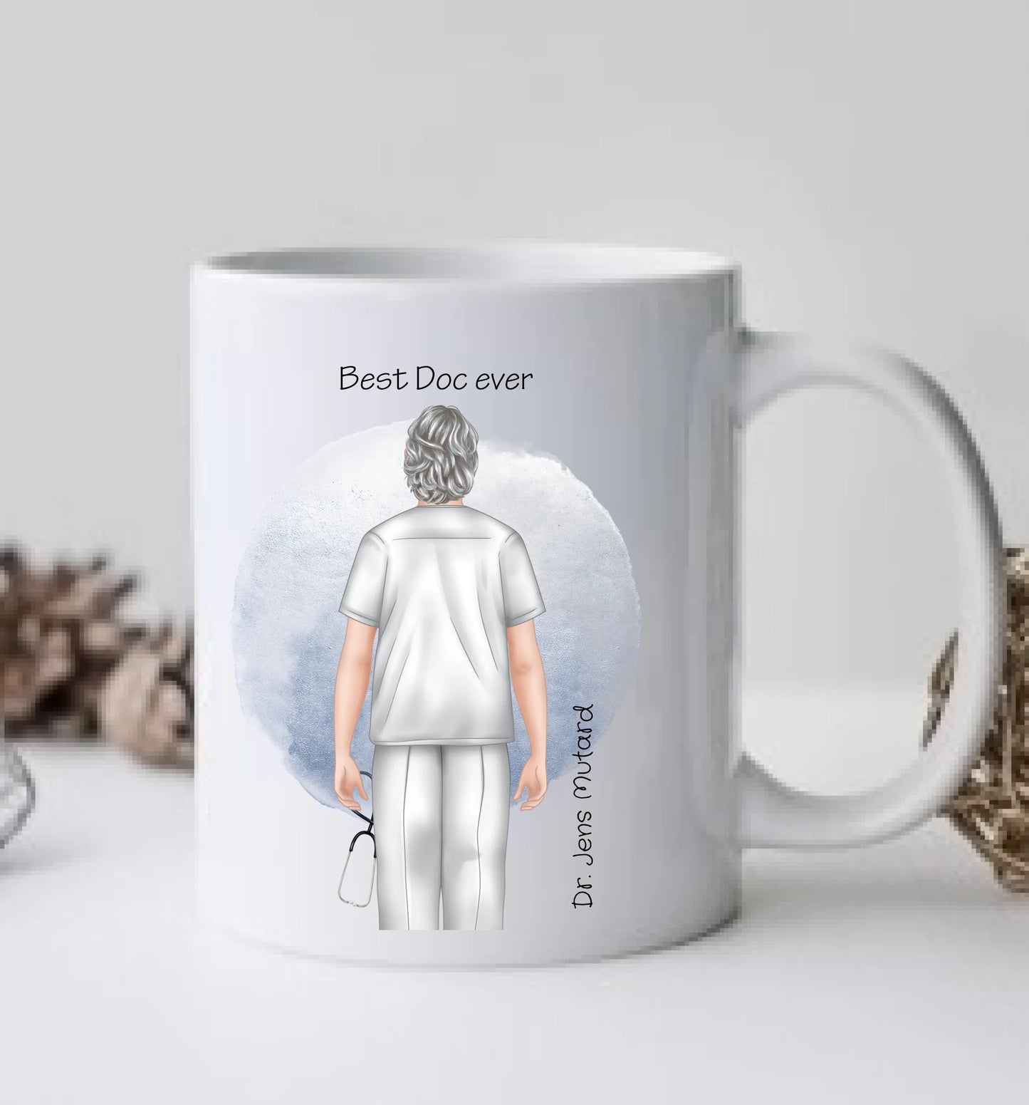 Bester Arzt, Krankenpfleger, Personalisierte Tasse Kaffeebecher, Danke Geschenkidee Kollege, Pfleger