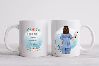 Geschenk Ärztin, Krankenschwester personalisierte Tasse, Geschenk Altenpflege, Arzthelferin Medizinische Fachangestellte