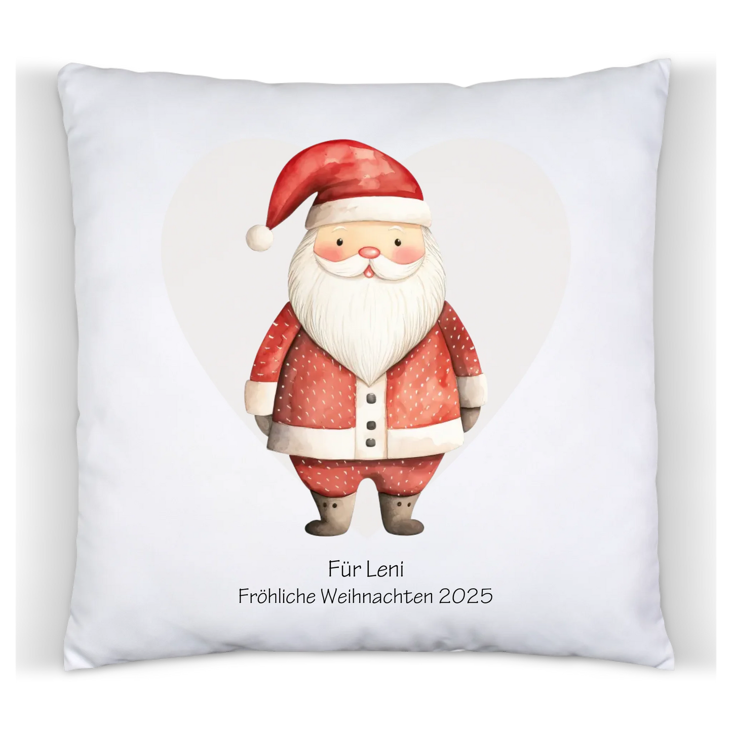 Geschenk Nikolaus, Weihnachtsgeschenk Kissen personalisiert für Mädchen & Jungen -  Weihnachtsmann mit Name, Text