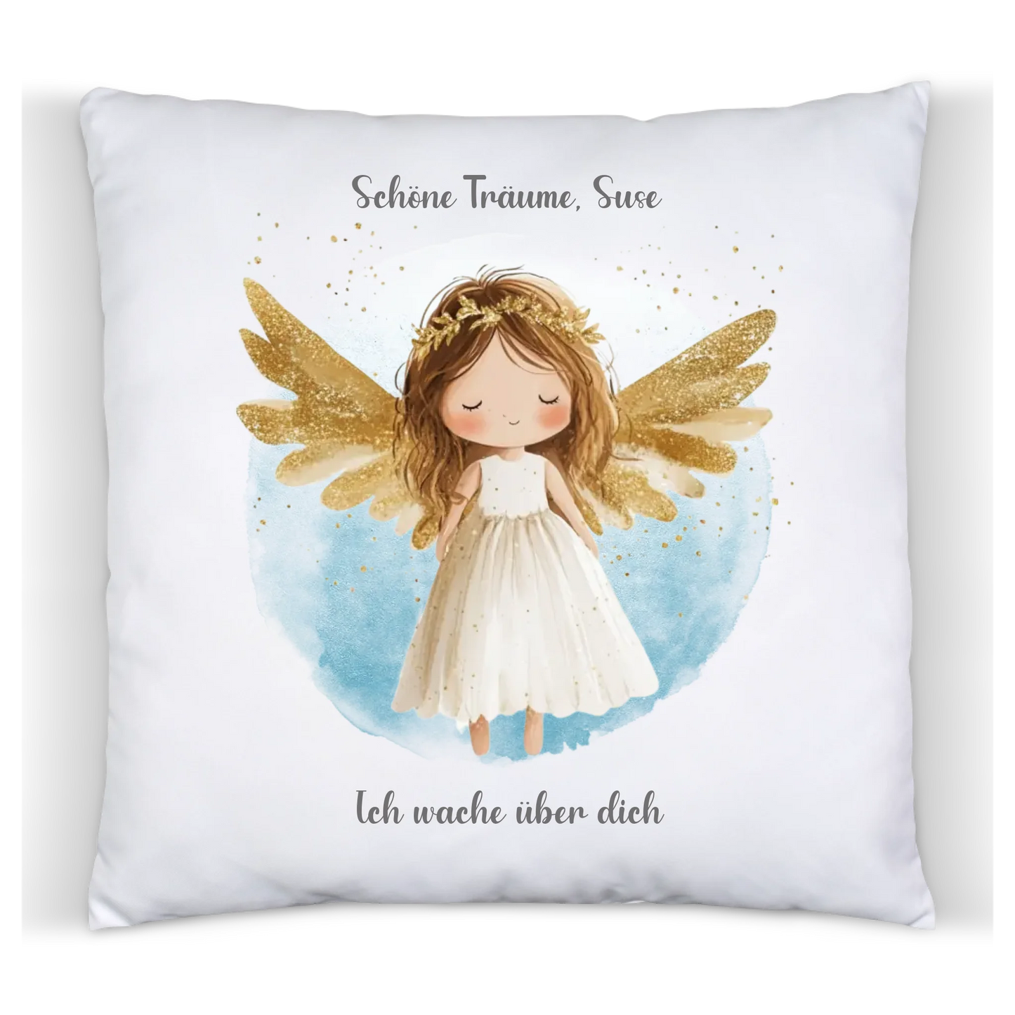 Weihnachtsgeschenk Deko Kissen - Weihnachtsengel weiß