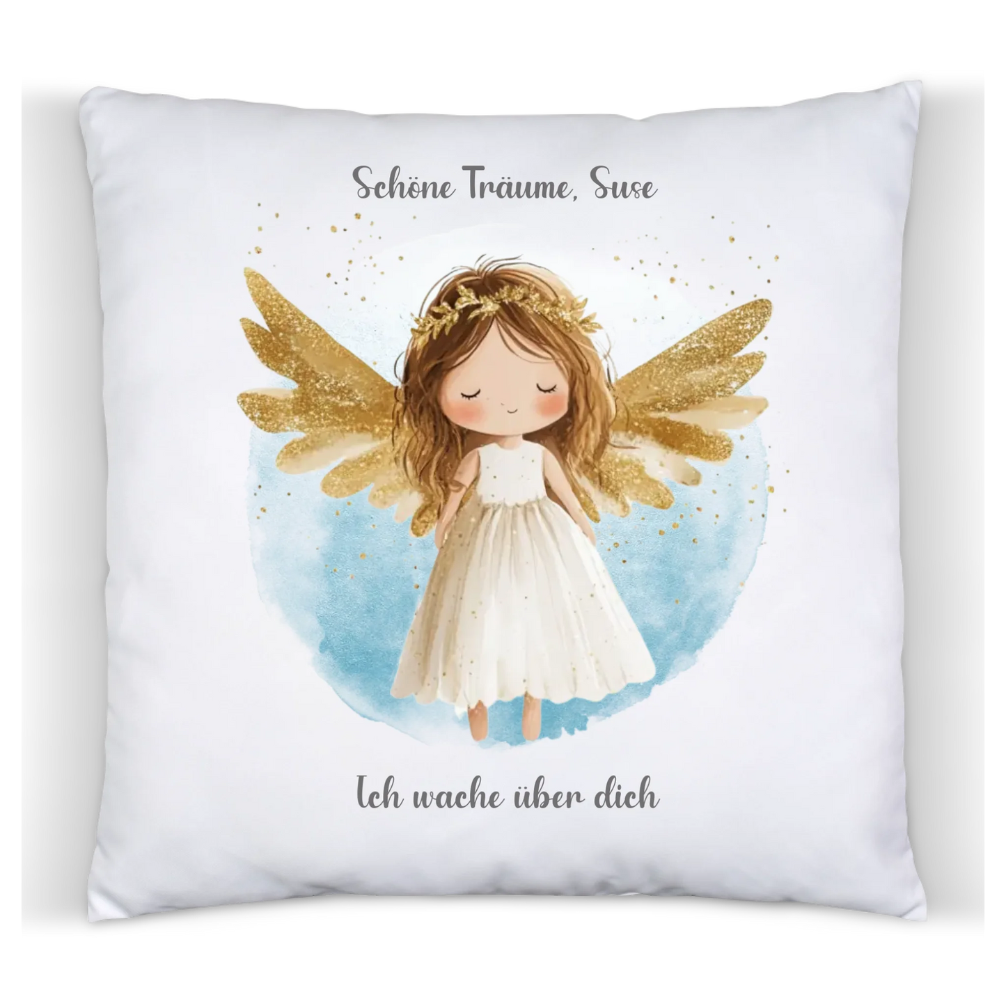 Weihnachtsgeschenk Deko Kissen - Weihnachtsengel weiß