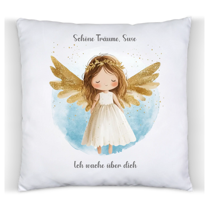 Weihnachtsgeschenk Deko Kissen - Weihnachtsengel weiß