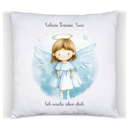 Weihnachtsgeschenk Deko Kissen - Weihnachtsengel blau