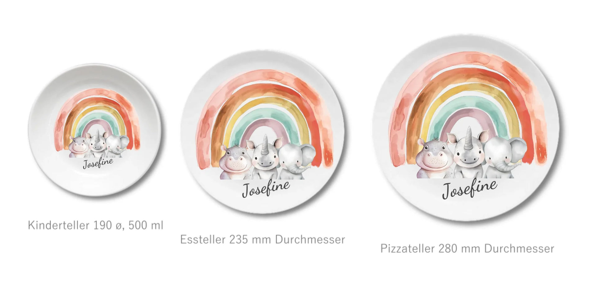 Kinderteller + flacher + Pizzateller
