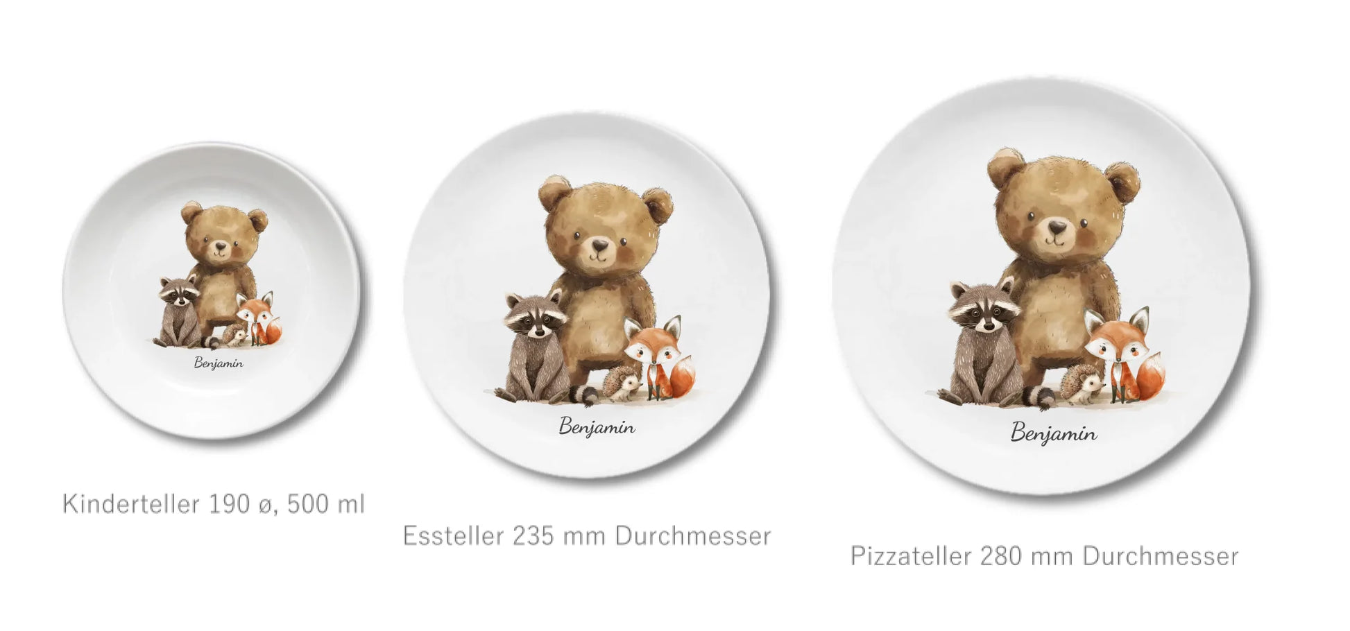 Kinderteller + flacher + Pizzateller