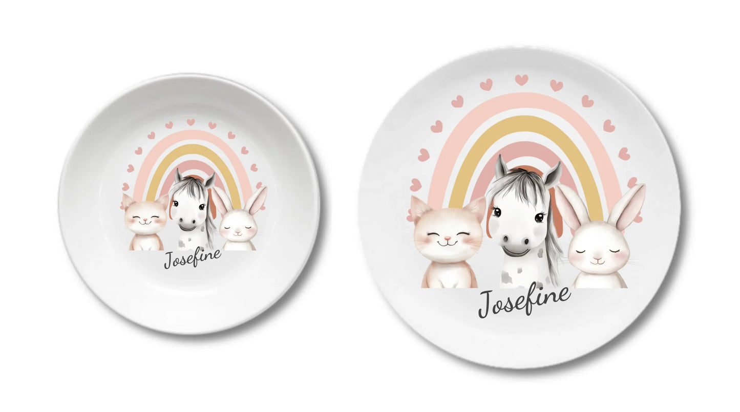 Kinderteller + flacher Teller