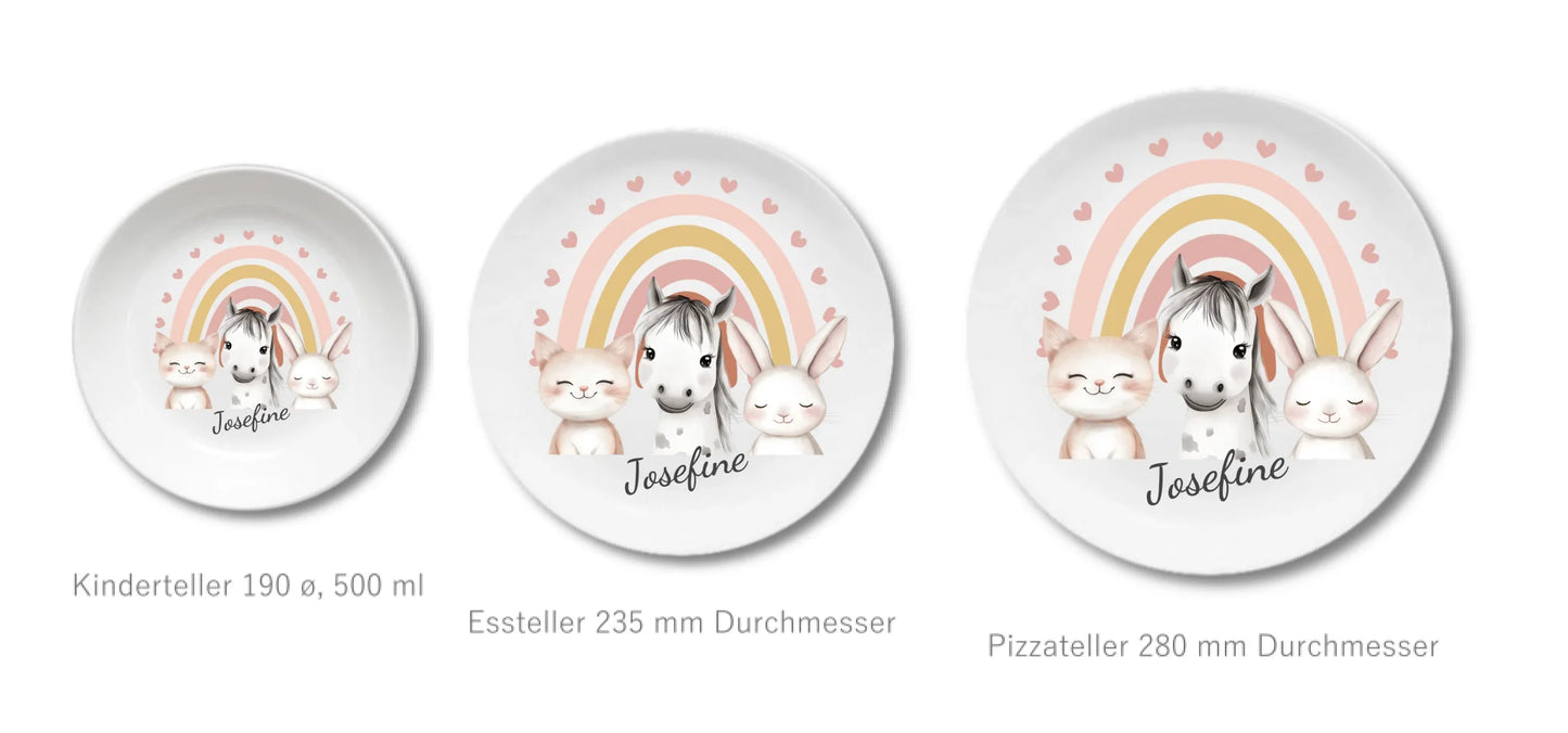 Kinderteller + flacher + Pizzateller