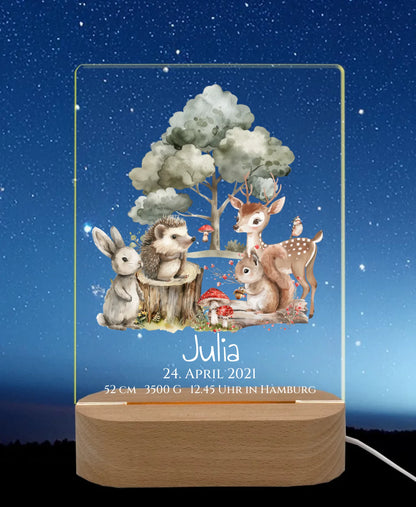 Licht an Nachthimmel