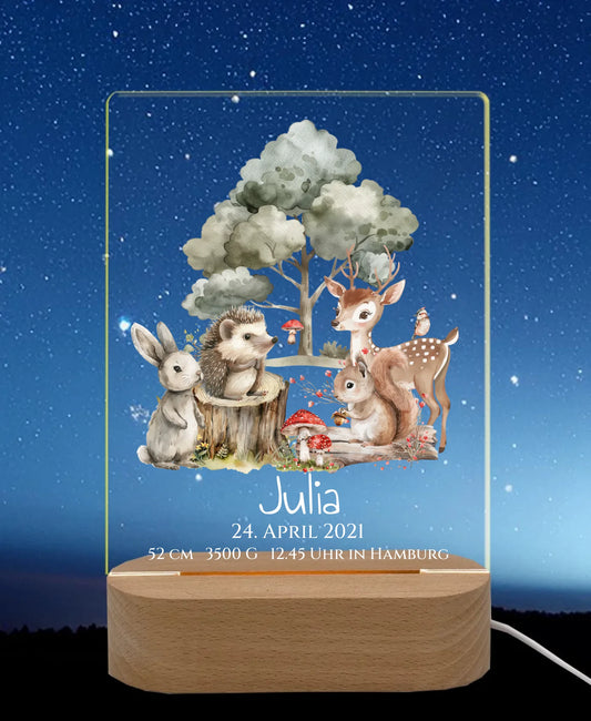 Licht an Nachthimmel