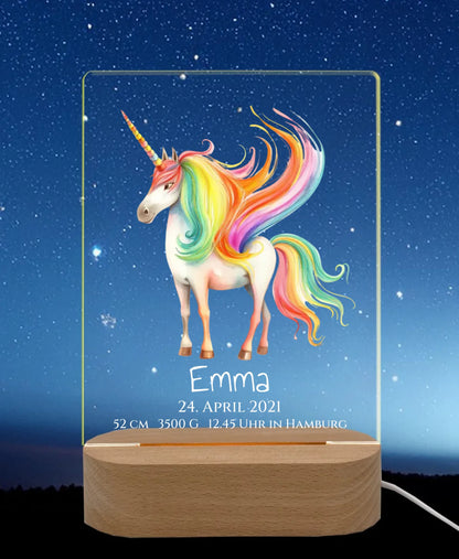 Licht an Nachthimmel