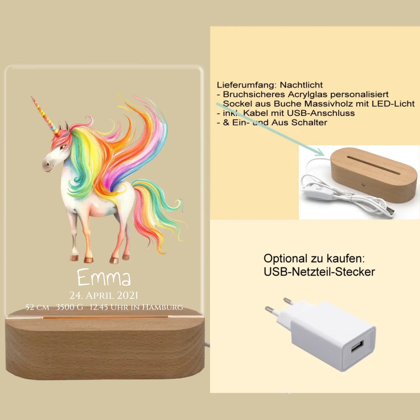 Produktinfo rechteckiges 3