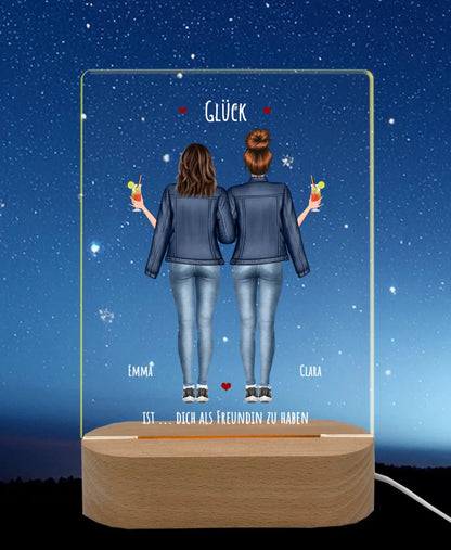 Licht an Nachthimmel