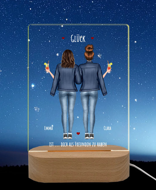 Licht an Nachthimmel