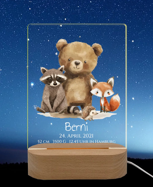 Licht an Nachthimmel