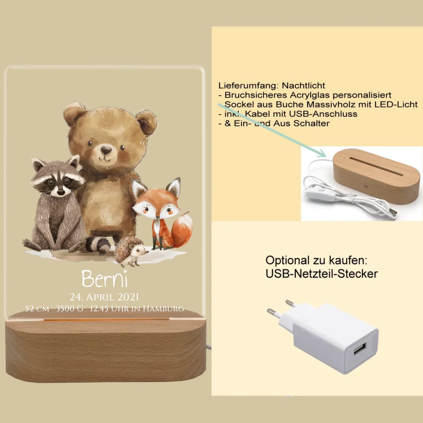 Produktinfo rechteckiges 3