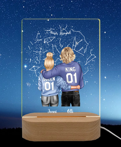 Licht an Nachthimmel