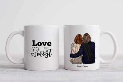 Personalisiertes Partnergeschenk Paartasse, Geschenk Hochzeitstag, Jahrestag, Valentinstag - Geburtstagsgeschenk & Weihnachtsgeschenk