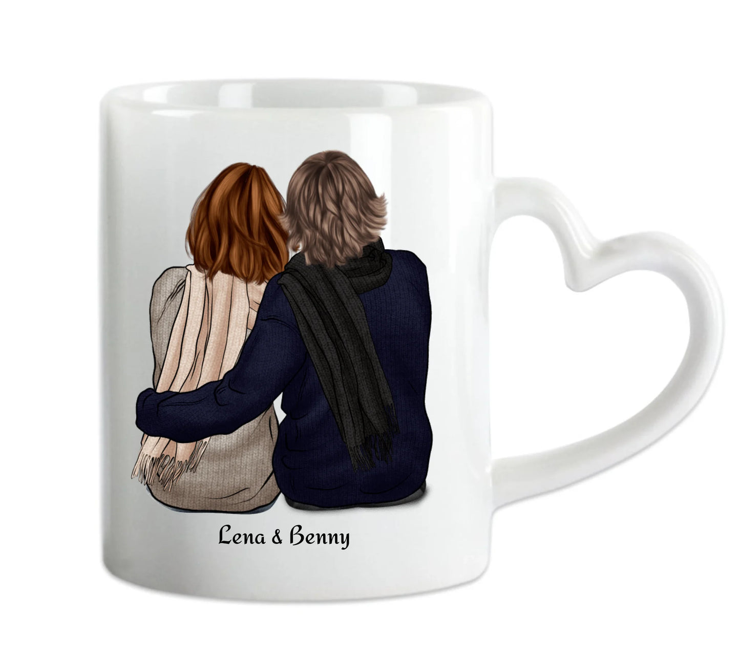 Personalisiertes Partnergeschenk Paartasse, Geschenk Hochzeitstag, Jahrestag, Valentinstag - Geburtstagsgeschenk & Weihnachtsgeschenk