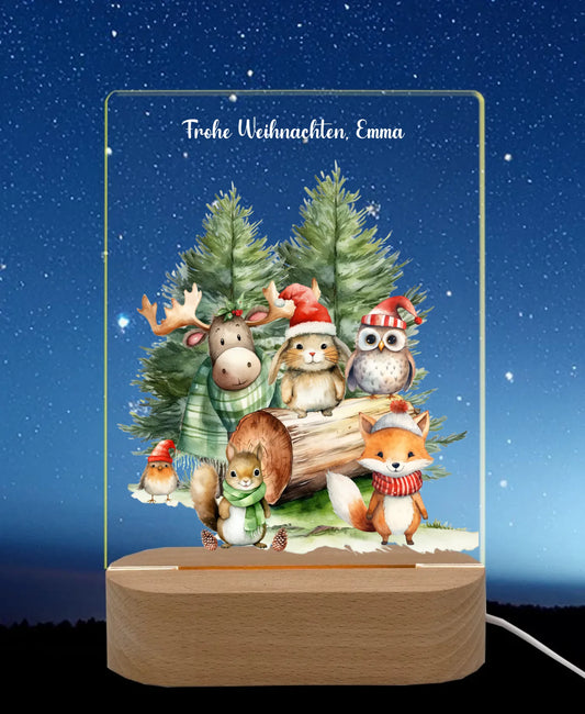 Licht an Nachthimmel