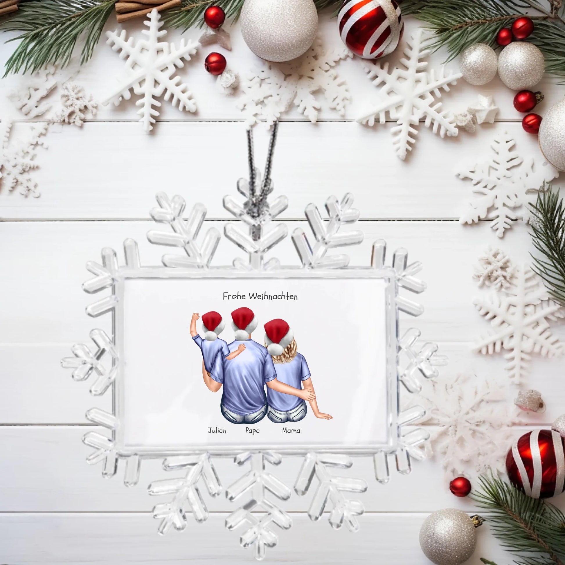 Hintergrund mit Mockup Schneeflocke