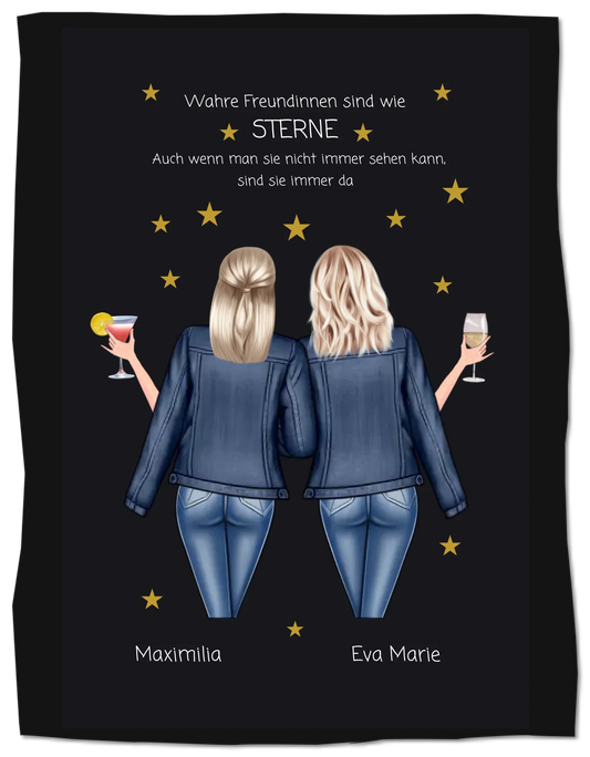 Weihnachtsgeschenk Freundin - Kuschelige Fleece Premium Decke - Personalisiertes Freundin Geschenk Weihnachten