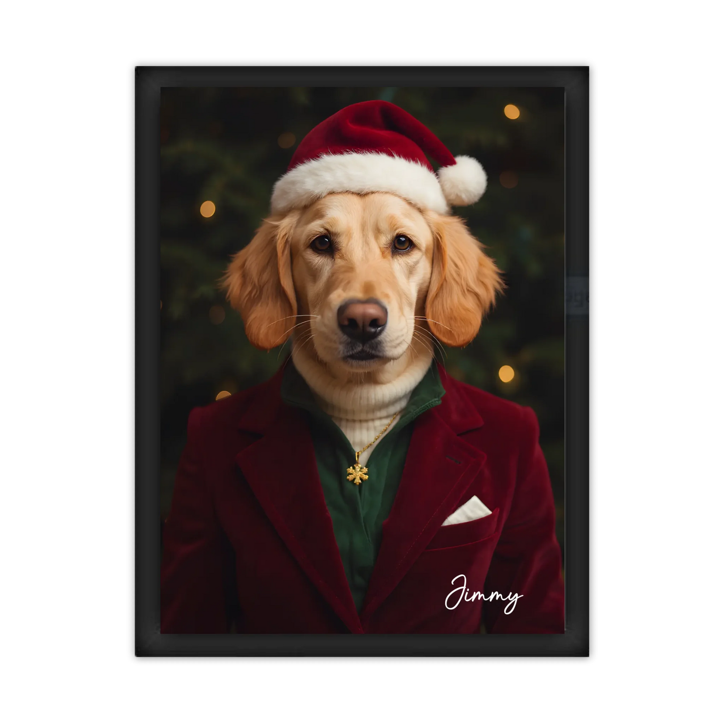 Hund Portrait - Hundeposter Weihnachtsgeschenk personalisiert - Geburtstagsgeschenk