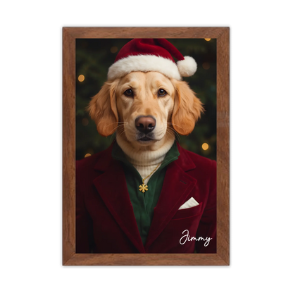 Hund Portrait - Hundeposter Weihnachtsgeschenk personalisiert - Geburtstagsgeschenk