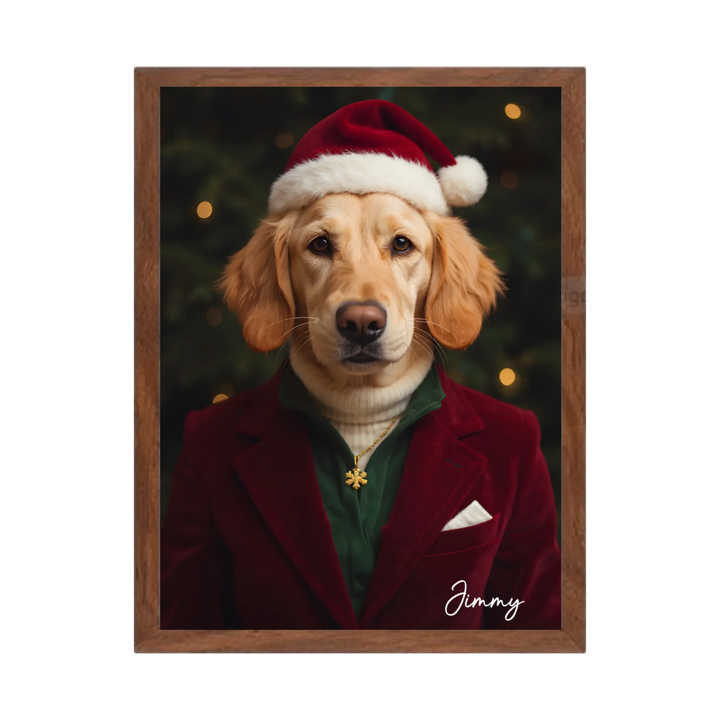 Hund Portrait - Hundeposter Weihnachtsgeschenk personalisiert - Geburtstagsgeschenk