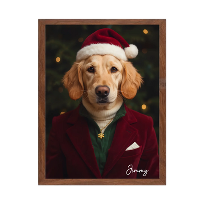 Hund Portrait - Hundeposter Weihnachtsgeschenk personalisiert - Geburtstagsgeschenk