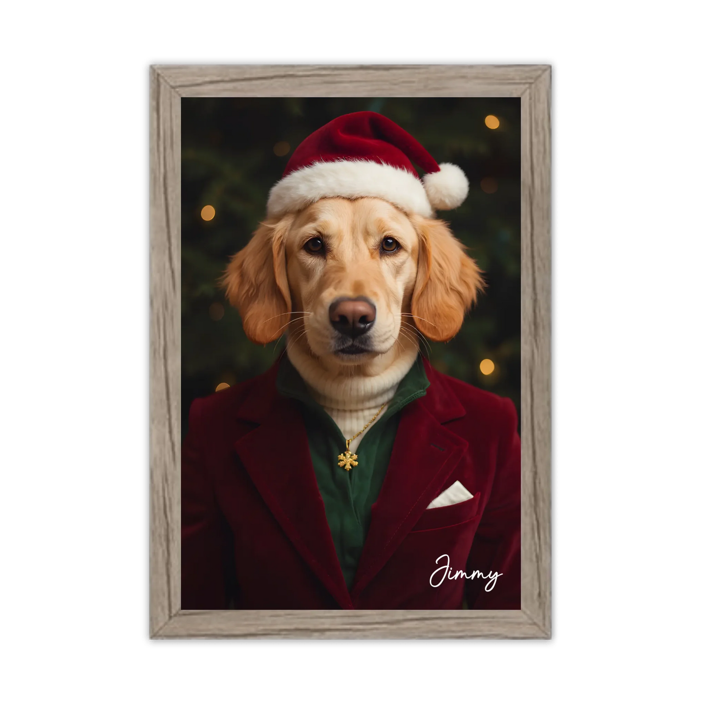 Hund Portrait - Hundeposter Weihnachtsgeschenk personalisiert - Geburtstagsgeschenk