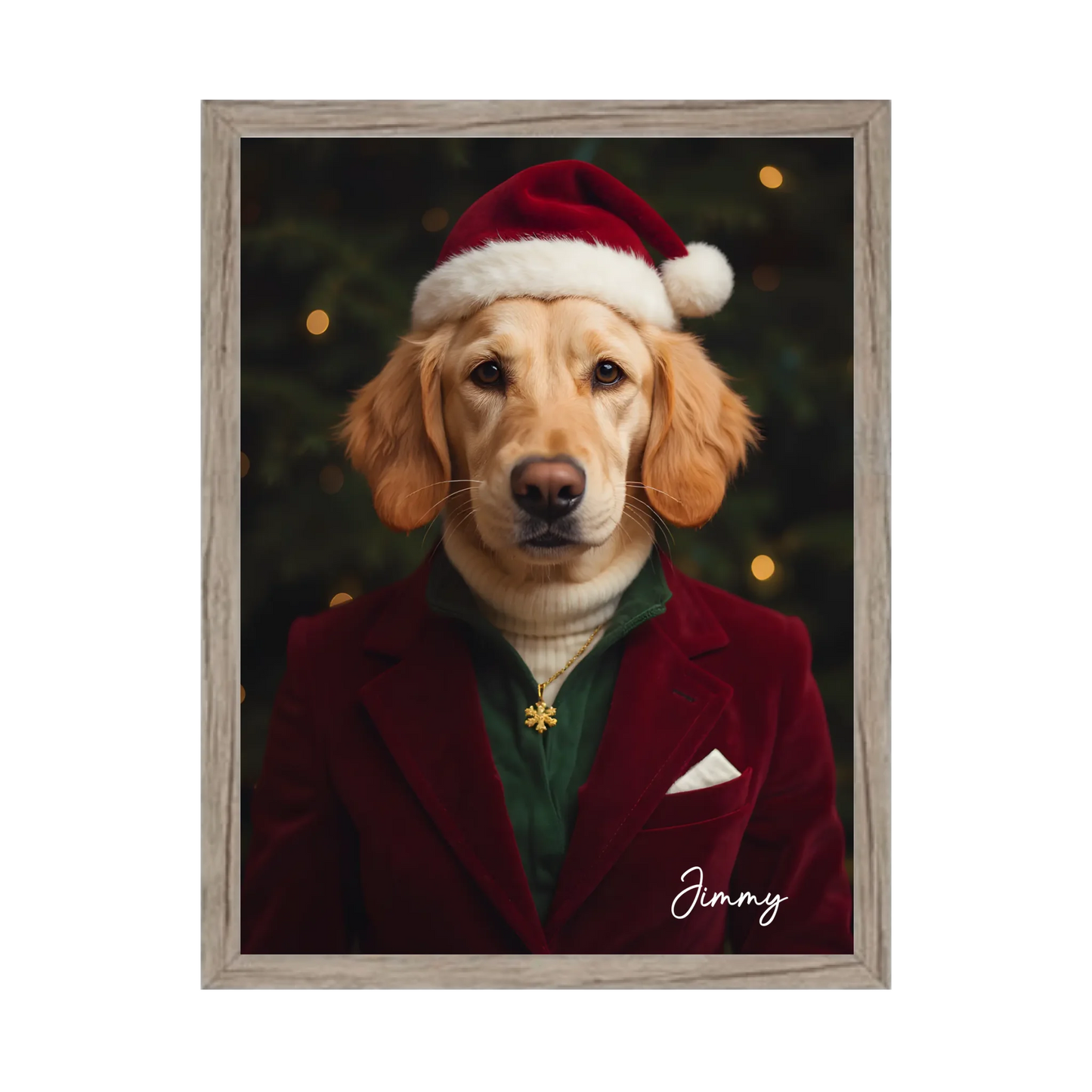 Hund Portrait - Hundeposter Weihnachtsgeschenk personalisiert - Geburtstagsgeschenk