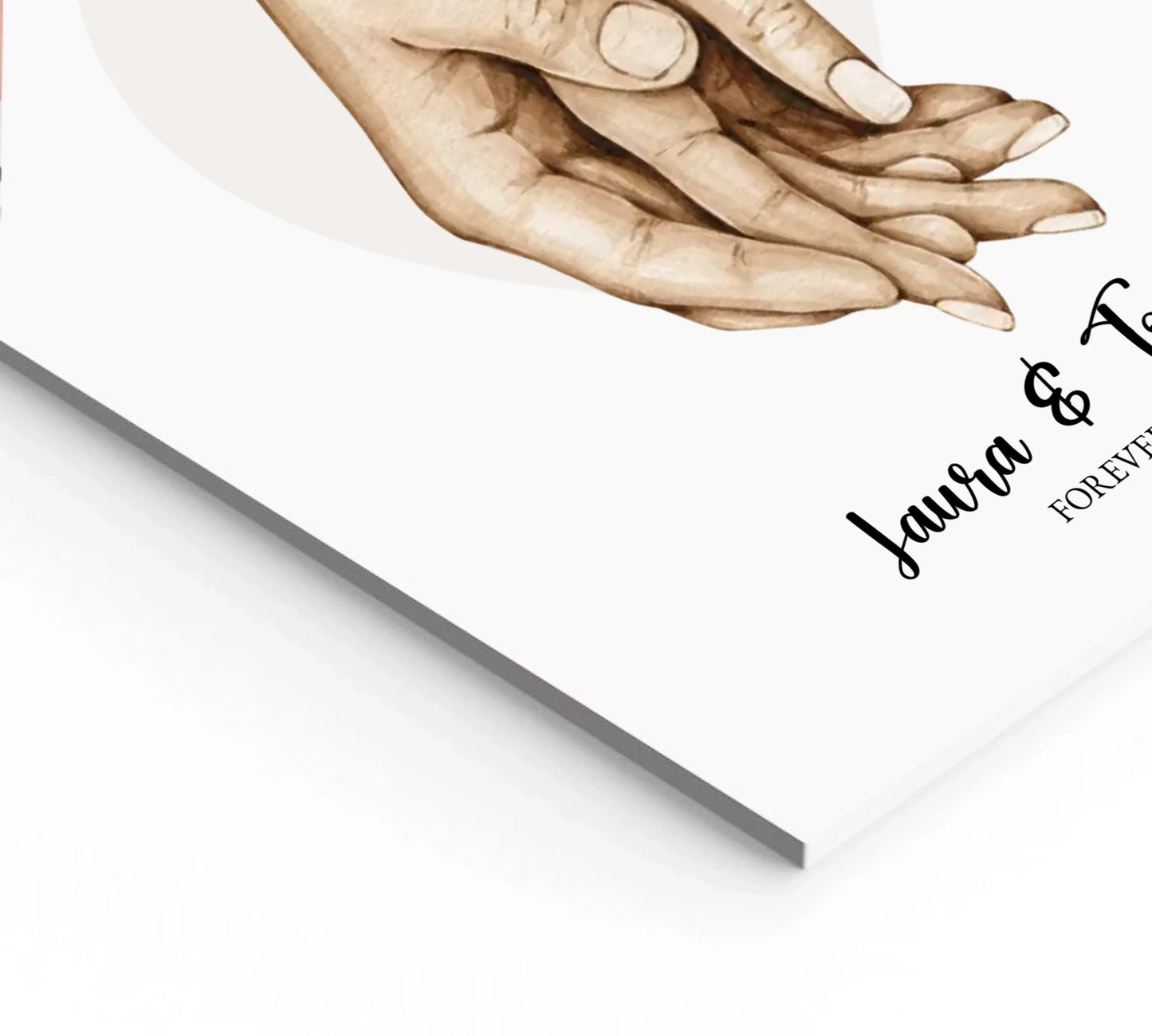 Personalisiertes Geschenk Hände Motiv für Verliebte, Verlobte, Verheiratete