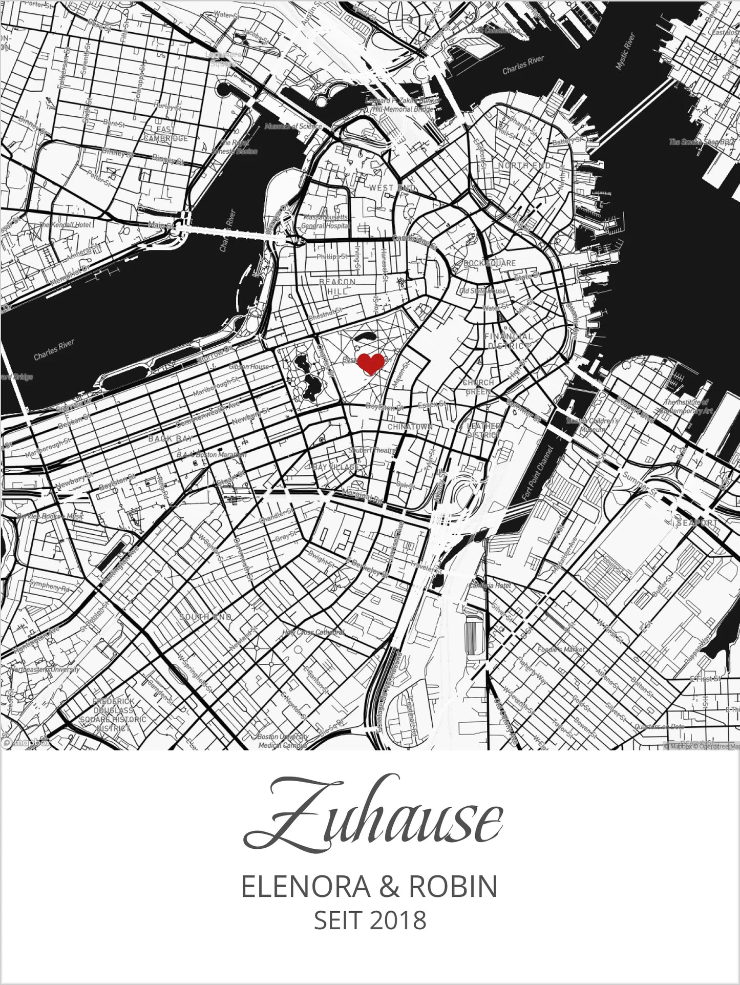 Personalisiertes Koordinaten Bild Zuhause | Stadtkarte Poster Einzugsgeschenk Wohnung Haus