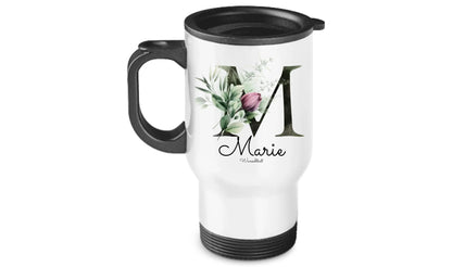 Personalisierter Becher aus Edelstahl mit Monogramm, Namen und Text