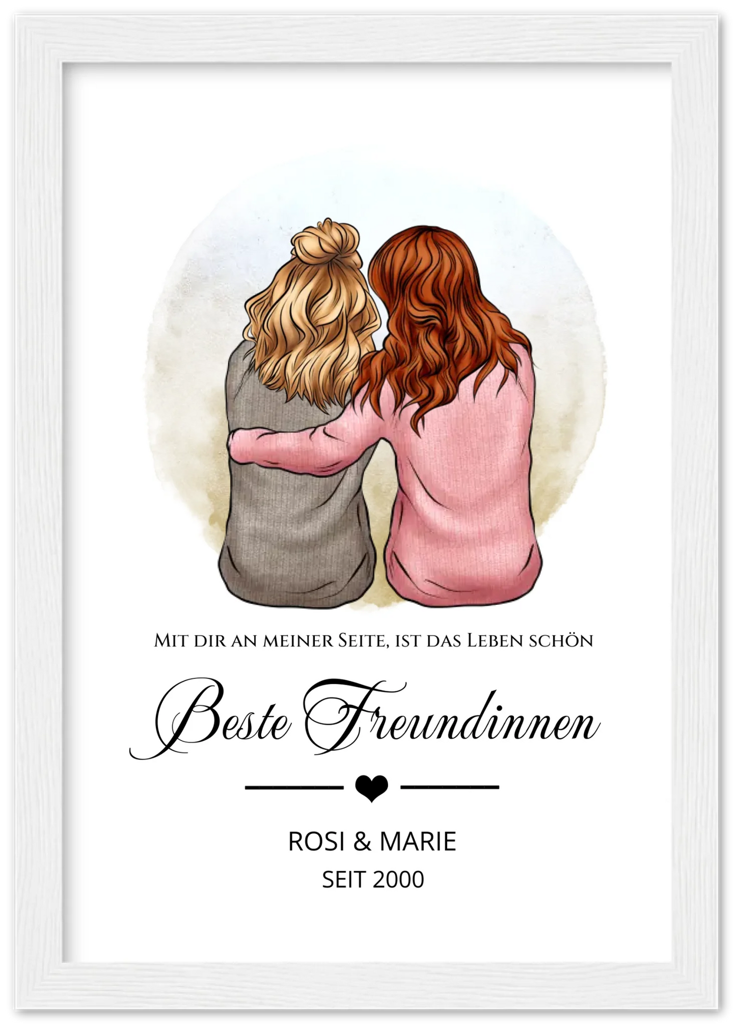 2 Beste Freundin Poster Geschenk | Geburtstagsgeschenk Bild