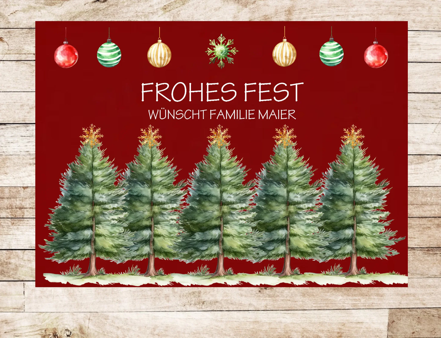 Geschenk Familie | Weihnachtsfußmatte | Personalisierte Deko Fußmatte für Weihnachten mit Namen | Weihnachtsdekoration