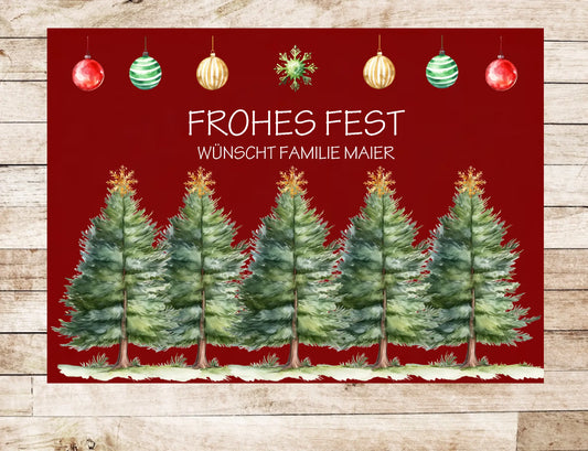 Geschenk Familie | Weihnachtsfußmatte | Personalisierte Deko Fußmatte für Weihnachten mit Namen | Weihnachtsdekoration