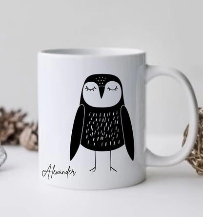 Für Nachteulen - Personalisierte Eulentasse mit Name - in der Ruhe liegt die Kraft