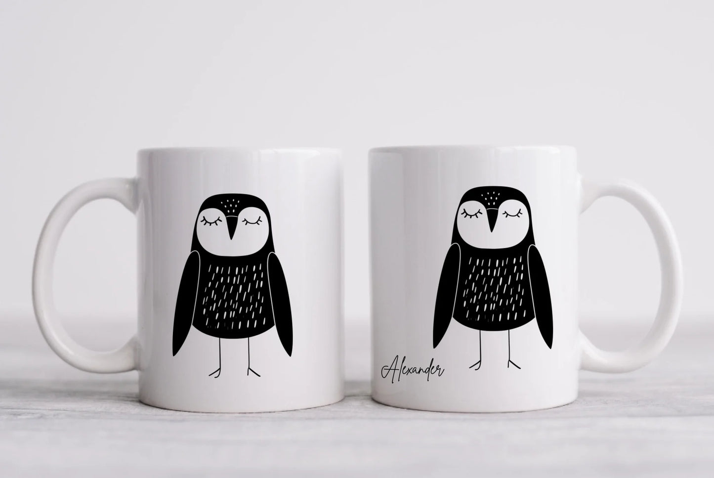 Für Nachteulen - Personalisierte Eulentasse mit Name - in der Ruhe liegt die Kraft