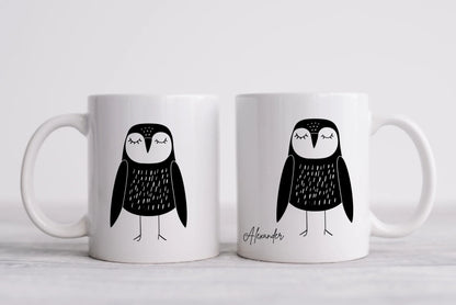 Für Nachteulen - Personalisierte Eulentasse mit Name - in der Ruhe liegt die Kraft