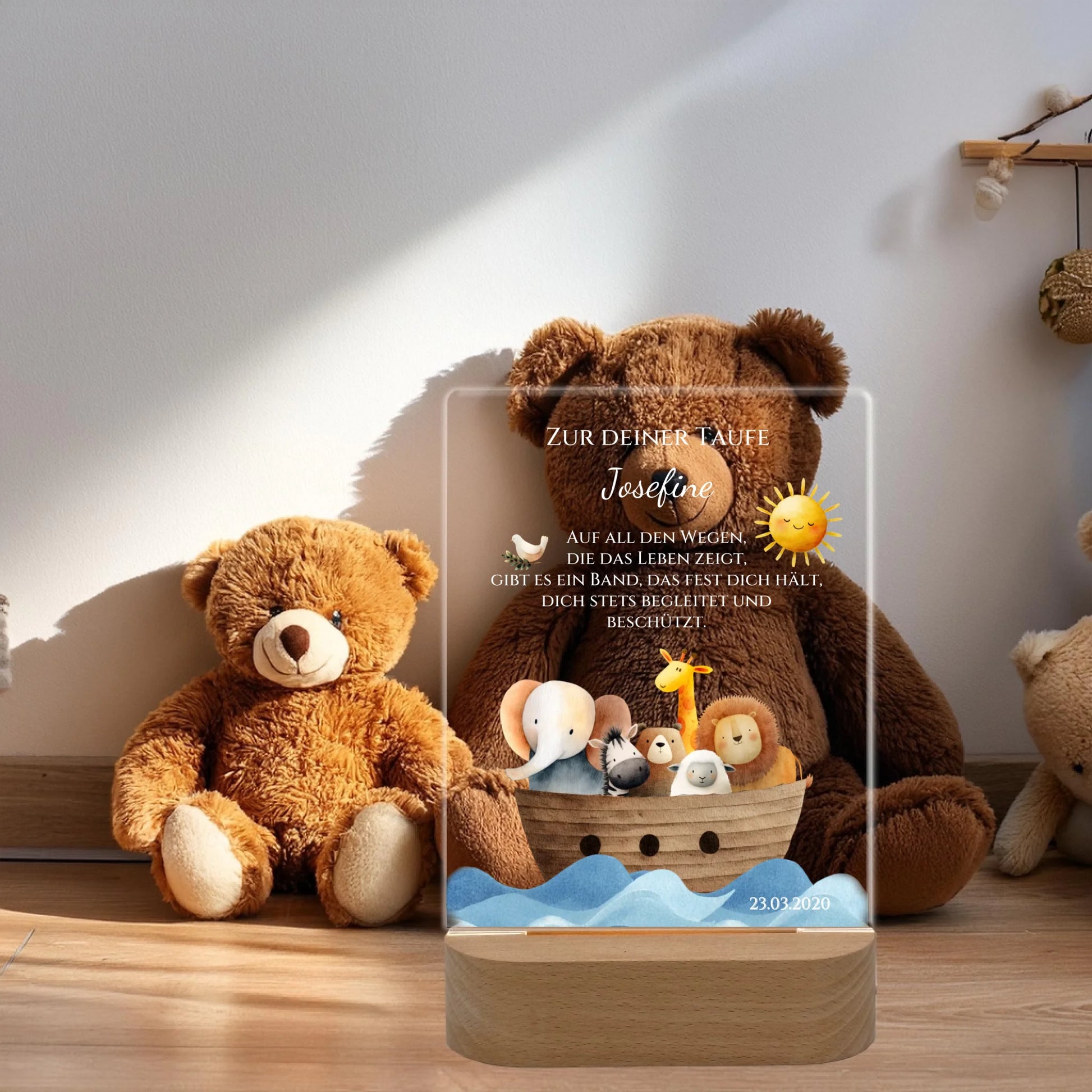 Teddybären mit rechteckigen Nachtlicht