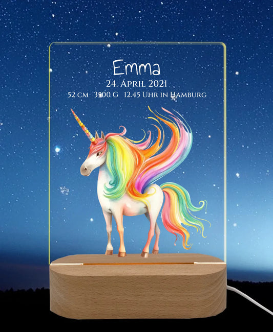 Licht an Nachthimmel