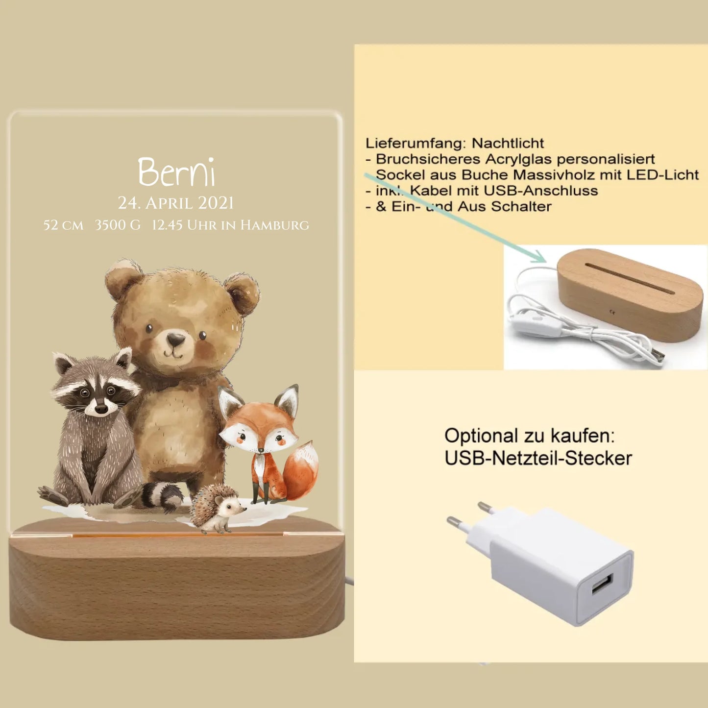 Produktinfo rechteckiges 3