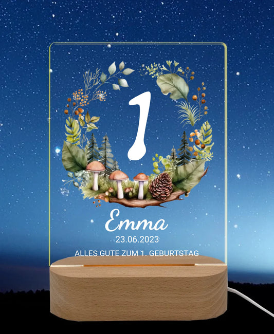 Licht an Nachthimmel