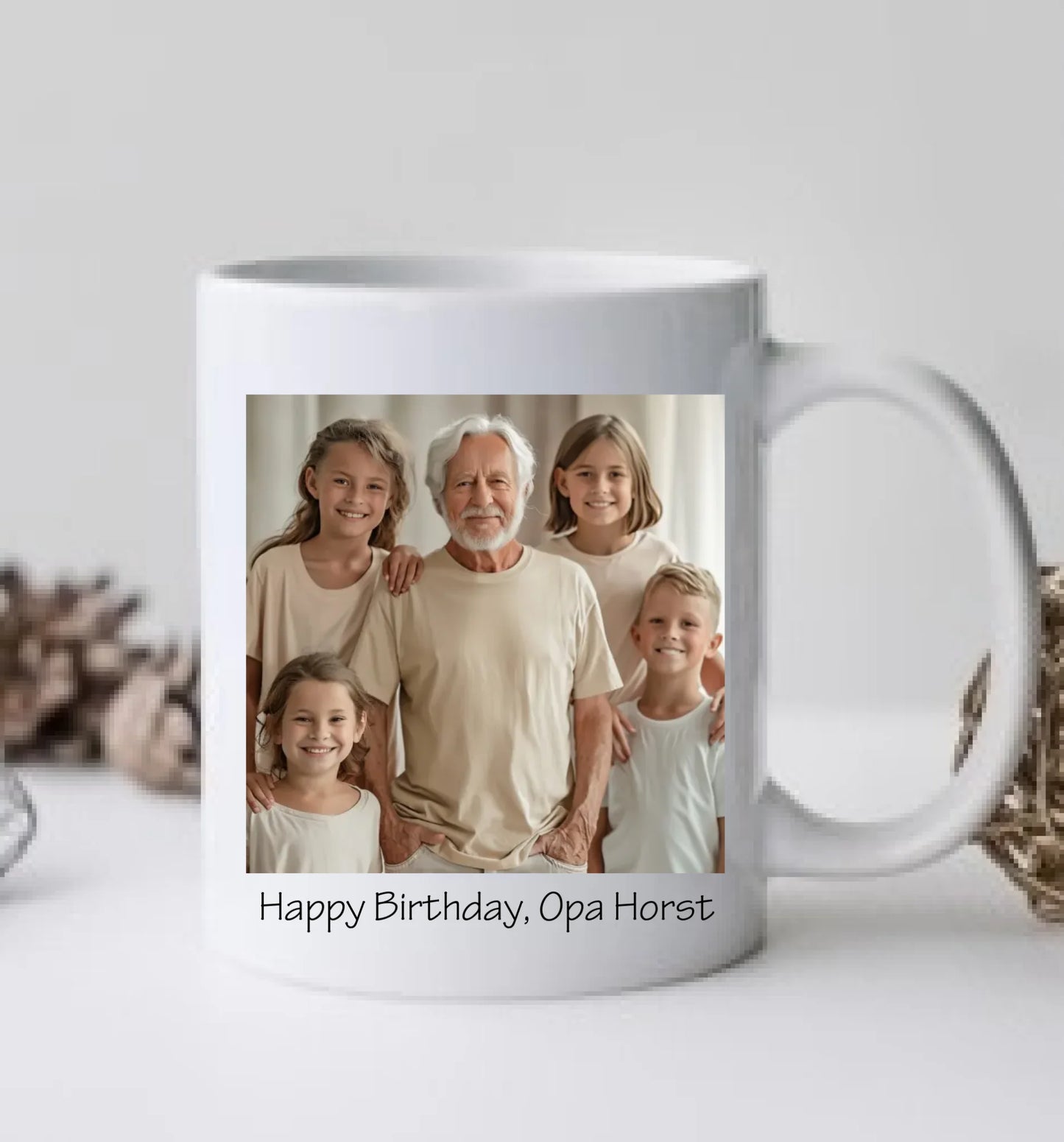Fototasse 72. Geburtstag | Schonend Behandeln | Das gute Stück | Tasse Geschenk Opa, Oma, Freund Geburtstagsgeschenk mit Foto